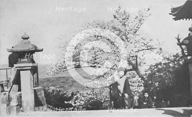 'At the top of the temple steps, above Lake Biwa', c1900, (1921). Artist: Marguerite Leonard.