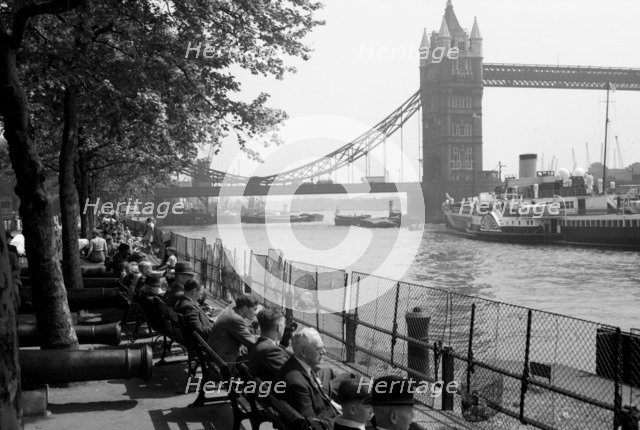 View from Thames Embankment, London, c1945-c1965. Artist: SW Rawlings