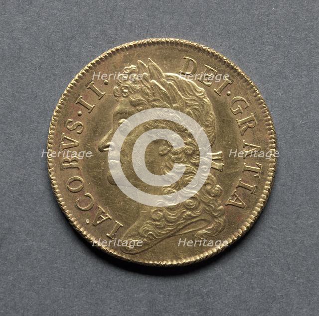 Two Guineas (obverse), 1687. Creator: Unknown.