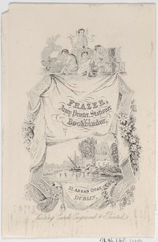 Trade card for Frazer, Army Printer, Stationer and Bookbinder, 19th century. Creator: Anon.