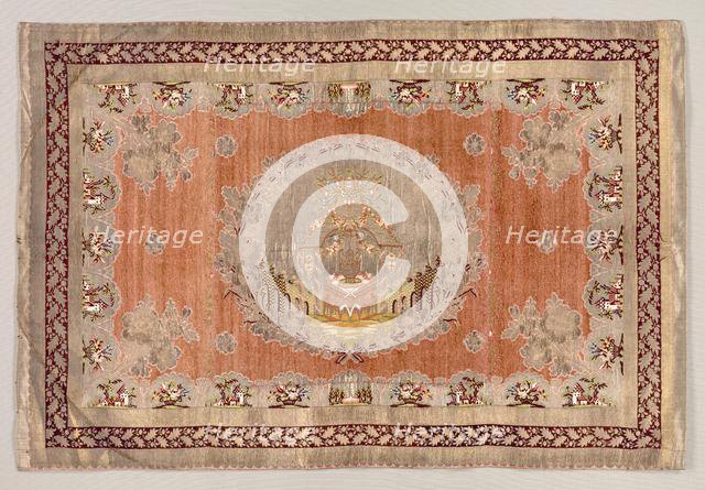 Embroidered Table Cover, early 19th century. Creator: Unknown.