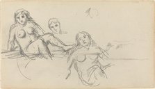 Seated Bather [verso], 1882/1885. Creator: Paul Cezanne.