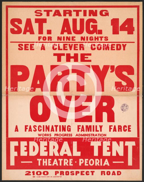 The Party's Over, Peoria, IL, 1937. Creator: Unknown.