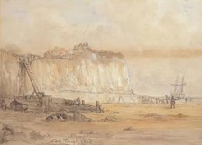 Landscape With Cliff, 1863. Creator: Samuel Bough.