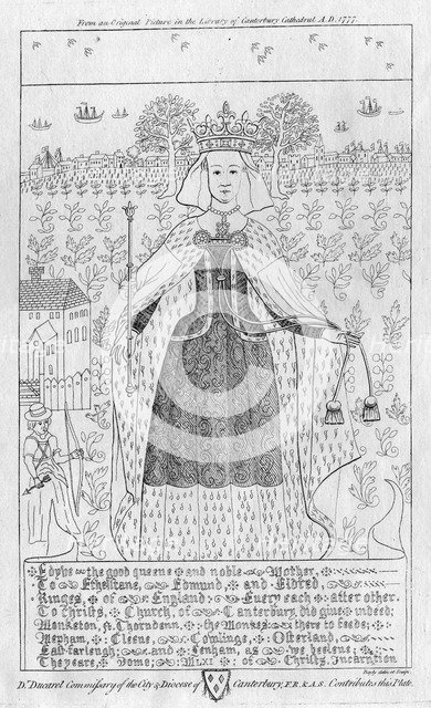 Eadgifu, Queen of England, (1777). Artist: Bayby