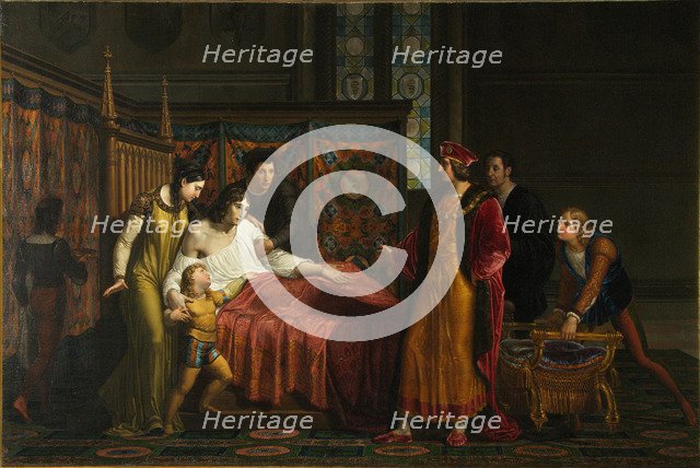 Charles VIII Visits Gian Galeazzo Sforza at Pavia in 1494, 1816-1818. Artist: Palagi, Pelagio (1775-1860)