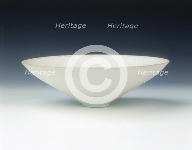 Qingbai bowl with moulded peony sprays, Southern Song dynasty, China, 12th-13th century. Artist: Unknown