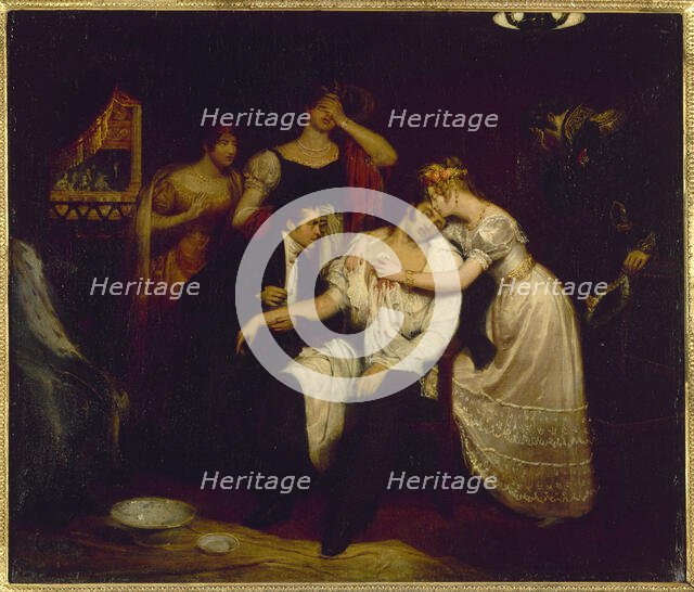 Death of the Duke of Berry, February 13, 1820, at the Royal Academy of Music, 1829. Creator: Edouard Cibot.