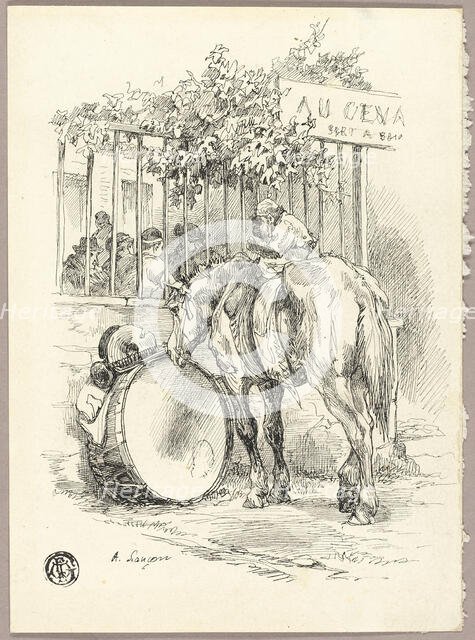 Horse with Monkey on Back, n.d. Creator: Auguste-Andre Lancon.