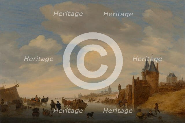 Winter Landscape at Arnhem, 1653. Creator: Salomon Ruysdael.