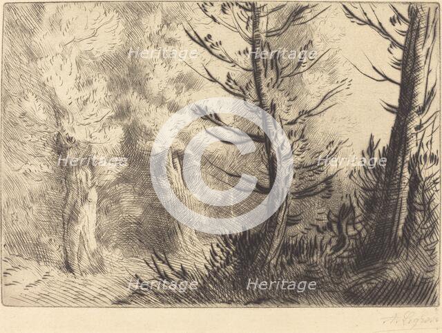 In the Forest of Fontainebleau (Dans le foret de Fontainebleau). Creator: Alphonse Legros.