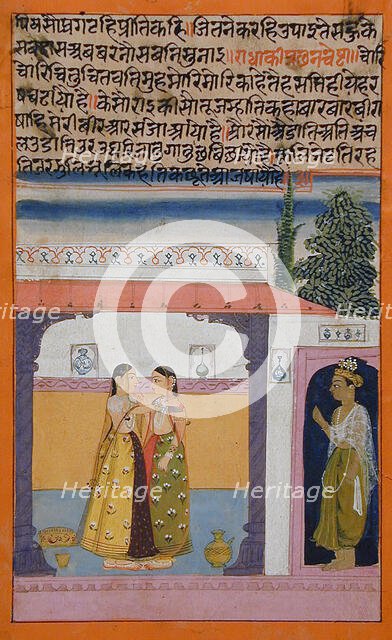 Radha's Hidden Endeavors That Indicate Her Preoccupation with Love..., between c1650 and c1700. Creator: Unknown.