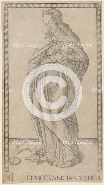 Temperancia (Temperance), c. 1465. Creator: Master of the E-Series Tarocchi.