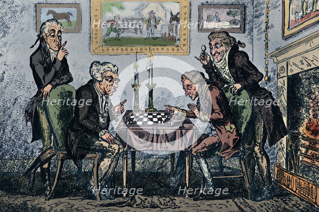 'A Game of Chess', 1948. Artist: George Cruikshank.