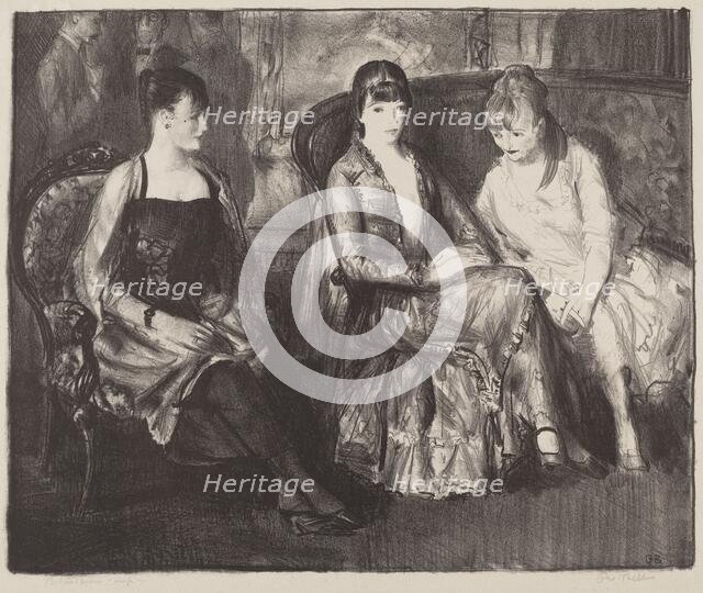 Elsie, Emma and Marjorie, second stone, 1921. Creator: George Wesley Bellows.