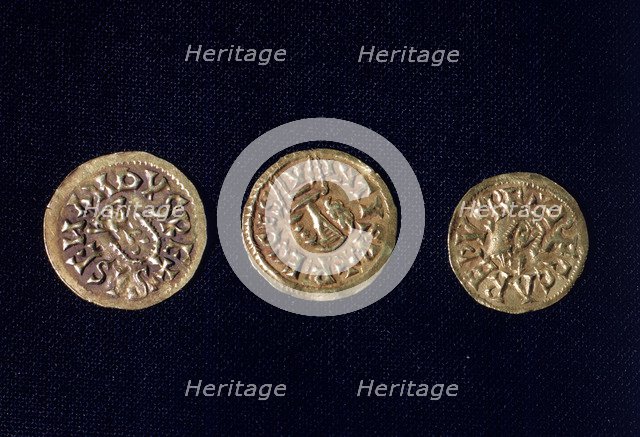Gold coins, Visigothic period.