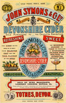 John Symons & Co Devonshire Cyder, 19th century. Artist: Unknown