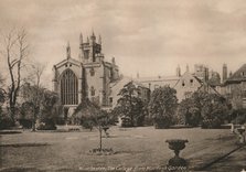 Winchester College from the Warden's Garden, Hampshire, early 20th century(?).  Artist: Unknown.