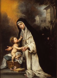 Saint Rose of Lima, 1670. Artist: Murillo, Bartolomé Estebàn (1617-1682)