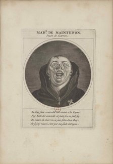 Madame de Maintenon disguised as a monk, ca 1690. Creator: Anonymous.