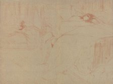Collapsed on the Bed, from the series Elles, 1896., 1896. Creator: Henri de Toulouse-Lautrec.
