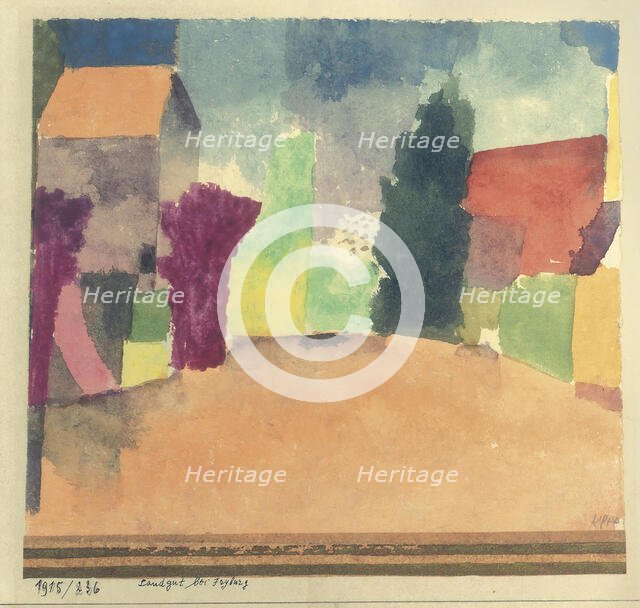 Landgut bei Fryburg (Country House Near Fribourg) , 1915. Creator: Klee, Paul (1879-1940).