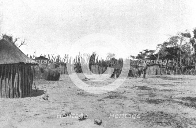 ''Interieur d'un village fortifie de l'Angola; Afrique Australe', 1914. Creator: Unknown.