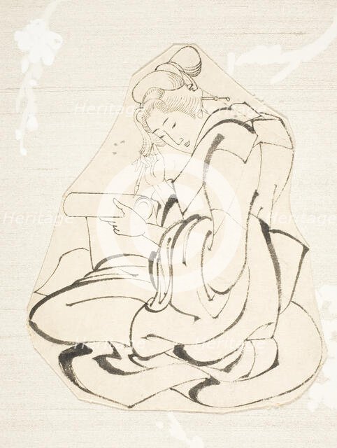 Courtesan painting, 19th century. Creator: Hokusai.