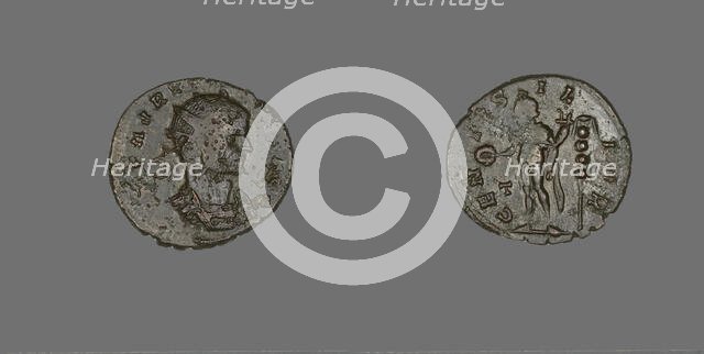 Coin Portraying Emperor Aurelian, 270-275. Creator: Unknown.