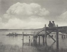 The fishermen's jetty, Rotorua. From the album: Camera Pictures of New Zealand, 1920s. Creator: Harry Moult.