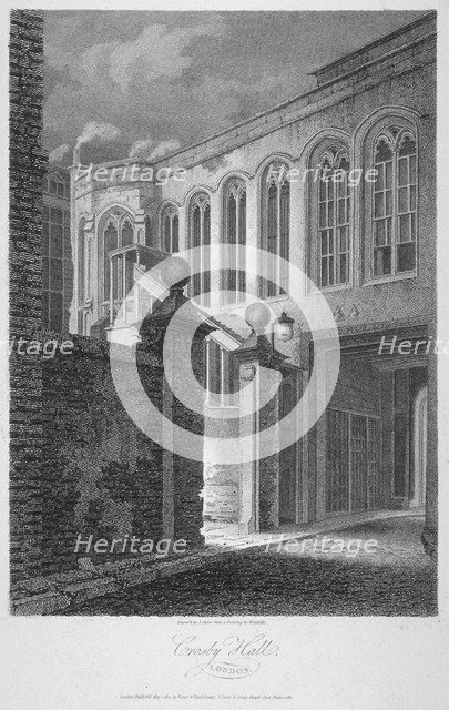 The entrance to Crosby Hall at no 36 Bishopsgate, City of London, 1804. Artist: James Sargant Storer