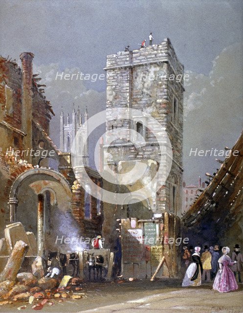 St Bartholomew-by-the-Exchange, City of London, 1842.       Artist: George Sidney Shepherd