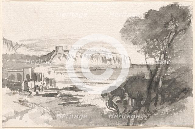 View across a Bay (Monaco), 1884/1885. Creator: Edward Lear.
