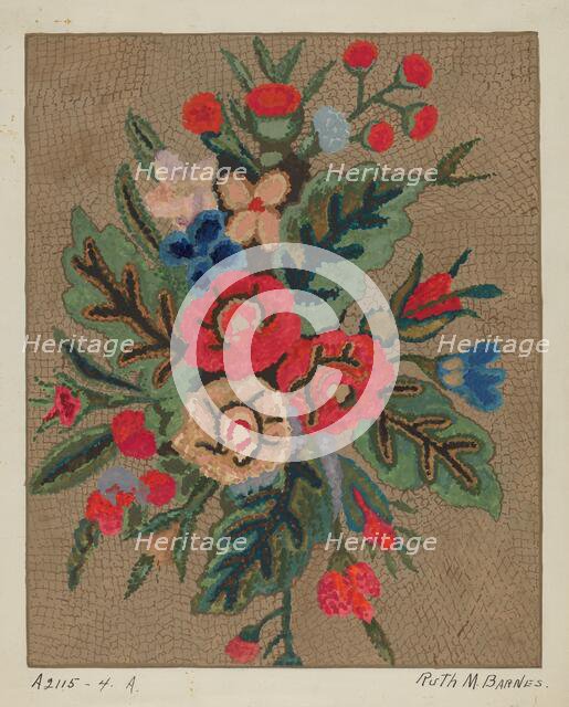 Hooked Rug, c. 1936. Creator: Ruth M. Barnes.