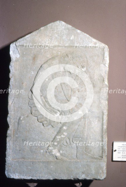 Greece, Sparta, Funeral relief from Geraki in Severe Style, c5th century BC. Artist: Unknown.