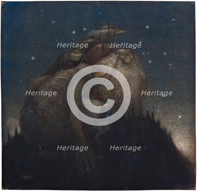 Troll, Starry Night , 1910. Creator: Bauer, John (1882-1918).