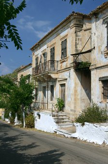 Street, Assos, Kefalonia, Greece.