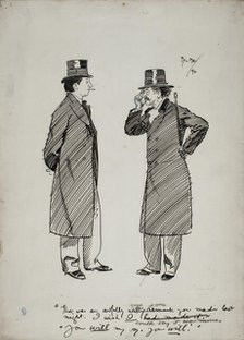 Oscar Wilde and Whistler, 1894. Creator: Philip William May.