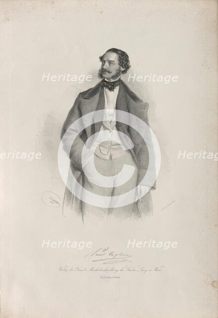 Portrait of the dancer, choreographer and ballet master Paul Taglioni (1808-1884), 1856. Creator: Kriehuber, Josef (1800-1876).