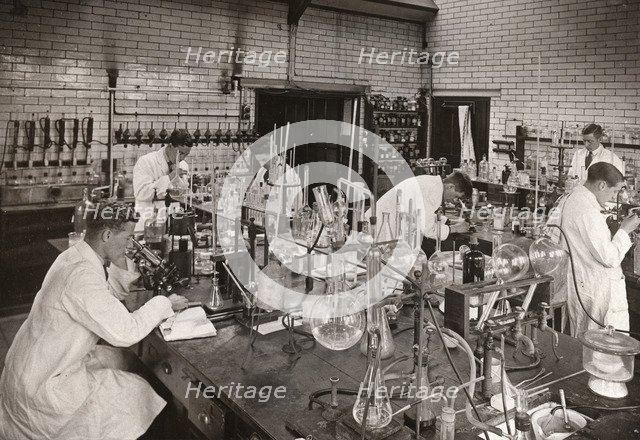 Analytical laboratory, Rowntree factory, York, Yorkshire, 1926. Artist: Unknown