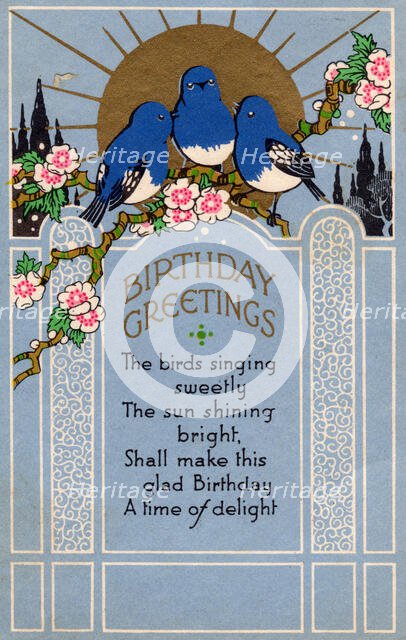 Birthday Greetings, 1933. Creator: Unknown.