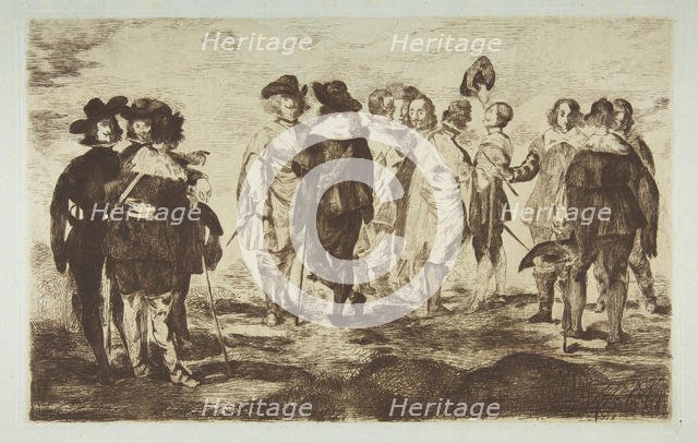 The Little Cavaliers, after "Velázquez", 1861-62. Creator: Edouard Manet.