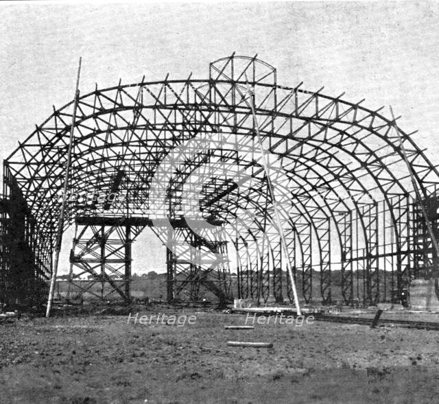 Constructing A "Garage" For A "Zeppelin", 1909. Creator: Parks.