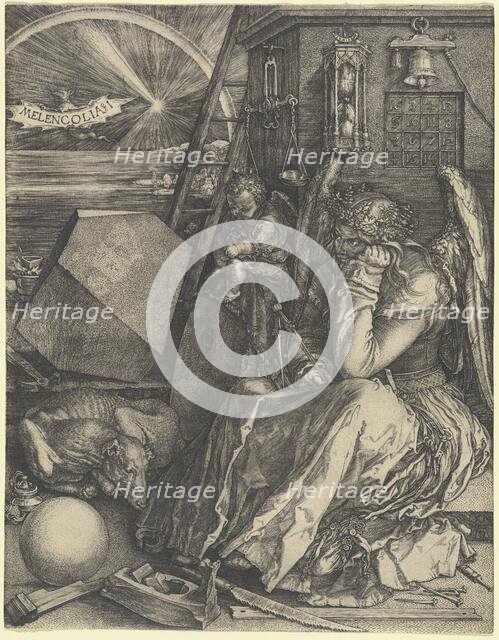 Melencolia I, 1514. Creator: Albrecht Durer.