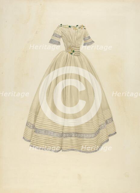 Wedding Dress, 1935/1942. Creator: Irene Lawson.