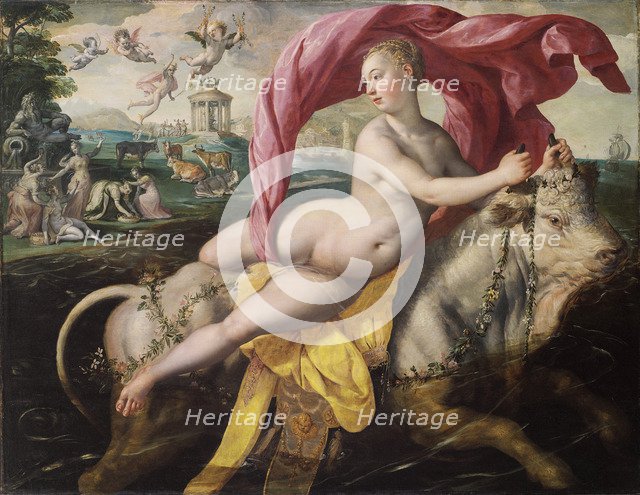 The Rape of Europa, ca 1590. Artist: Vos, Maerten, de (1532-1603)