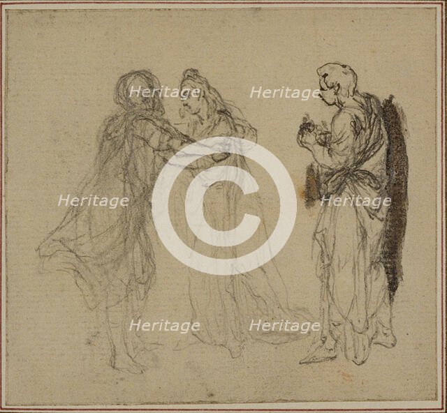 Study for Lucain's "La Pharsale", Canto II, c. 1766. Creator: Hubert Francois Gravelot.