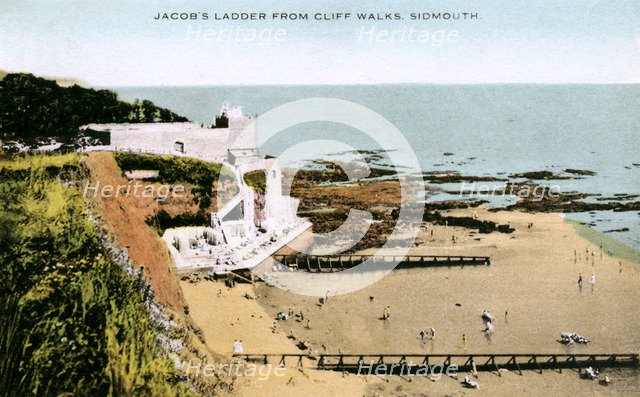 Jacob's Ladder, as seen from Cliff Walks, Sidmouth, Devon, early 20th century. Artist: Unknown