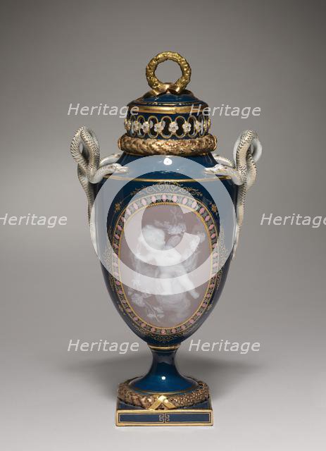 Covered Vase, 1881. Creator: Meissen Porcelain Factory (German).