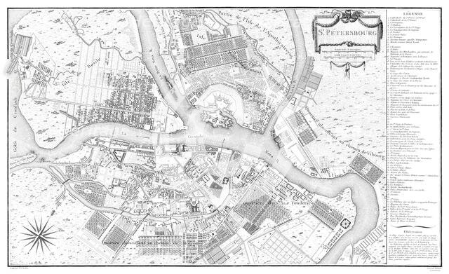 Map of Saint Petersburg, 1783. Creator: Tardieu, Pierre François (1752-1798).